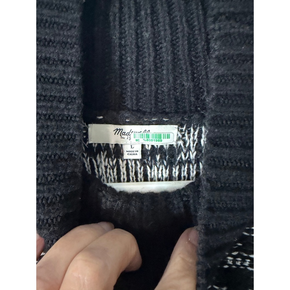 Madewell Fair Isle Mock Neck Sweater Vest Wool Alpaca Blend Tassel Boho Layering - Picture 4 of 6